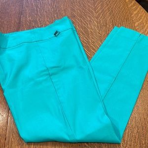 Joseph Ribkoff Gorgeous Aqua Marine Stretchy Pull On Pants 14 Inseam 29”